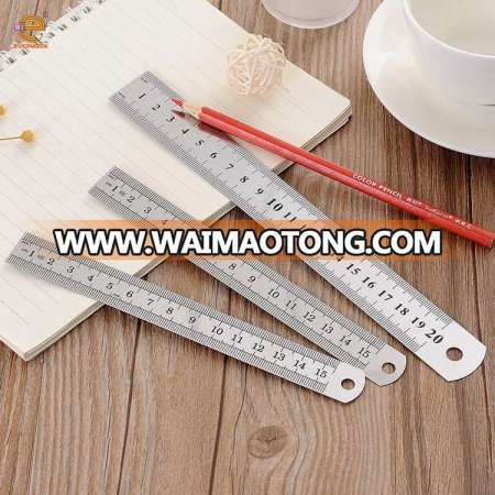 15cm20cm30cm Stainless ruler steel ruler metal ruler with one hole